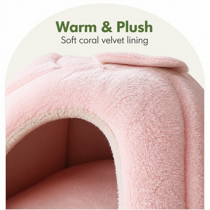 Ortekor Coral Velvet Lining Pet Bed (Removable Washable Mat)