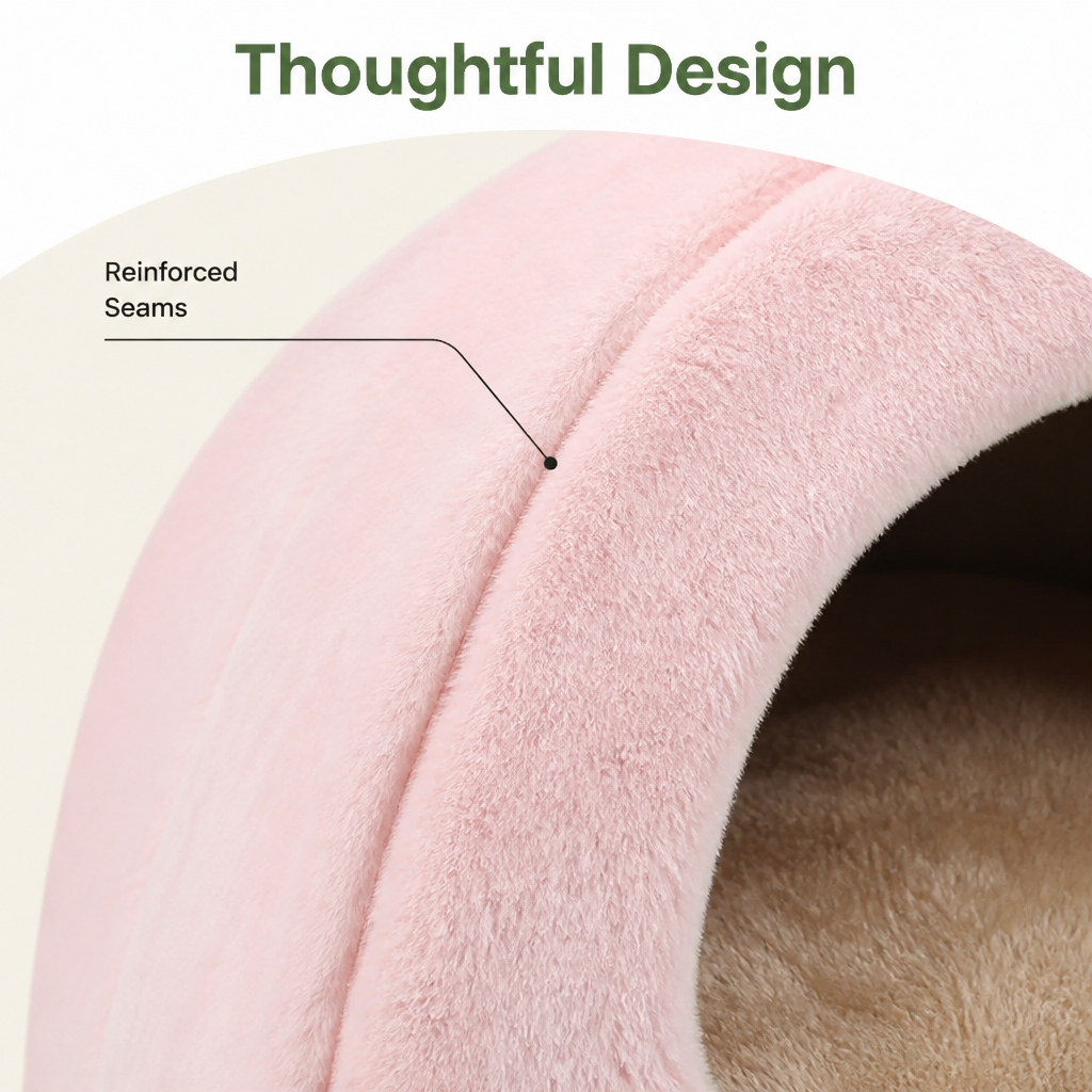 Ortekor Coral Velvet Lining Pet Bed (Removable Washable Mat)