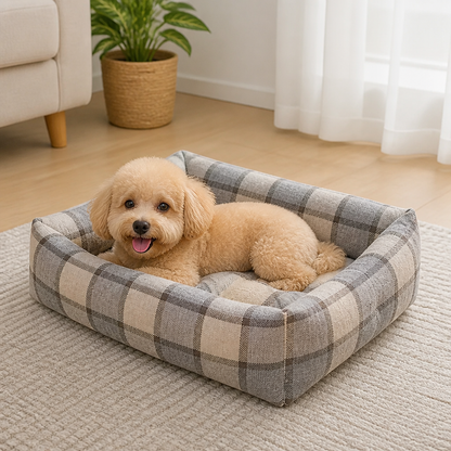 Ortekor Cotton & Linen Breathable Pet Nest (Removable Cover)