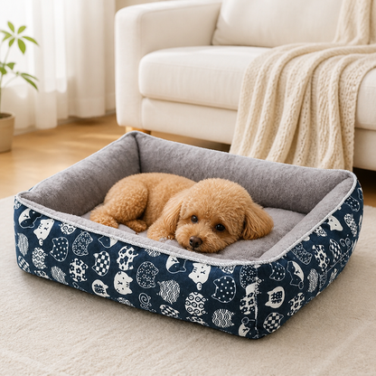 Ortekor Cotton & Linen Breathable Pet Nest (Removable Cover)