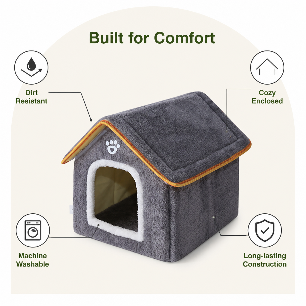Ortekor Dirt-Resistant & Washable Indoor/Outdoor Pet House