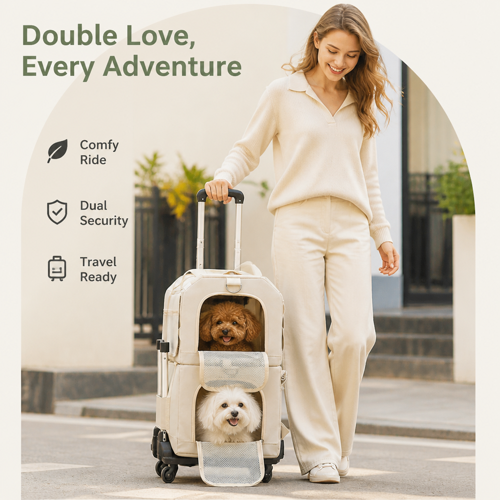 Ortekor Double-Decker Convertible Wheeled Travel Carrier