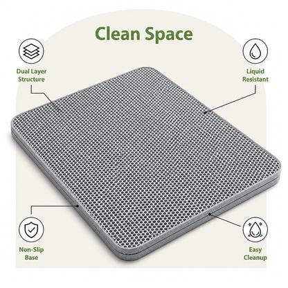 Ortekor Double-Layer Honeycomb Waterproof & Non-Slip Cat Litter Mat