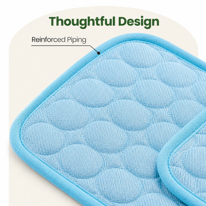 Ortekor Dual-Sided Ice Silk Cooling Pet Mat (Machine Washable)