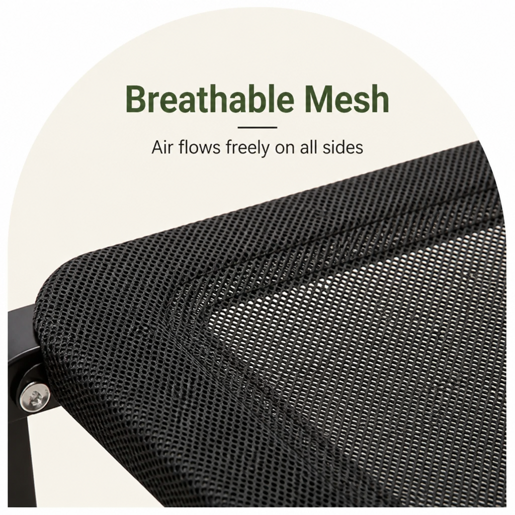 Ortekor Elevated Breathable Mesh Dog Bed (Foldable Canopy)