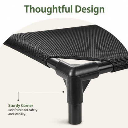 Ortekor Elevated Breathable Mesh Dog Bed (Guardrail)