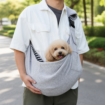 Sac de transport ergonomique pour animaux Ortekor (mains libres, en bandoulière, convient aux animaux jusqu'à 6,5 kg)