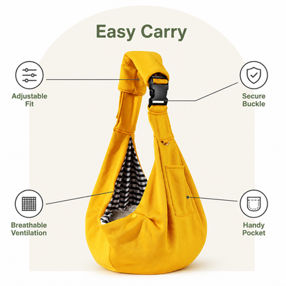 Sac de transport ergonomique pour animaux Ortekor (mains libres, en bandoulière, convient aux animaux jusqu'à 6,5 kg)
