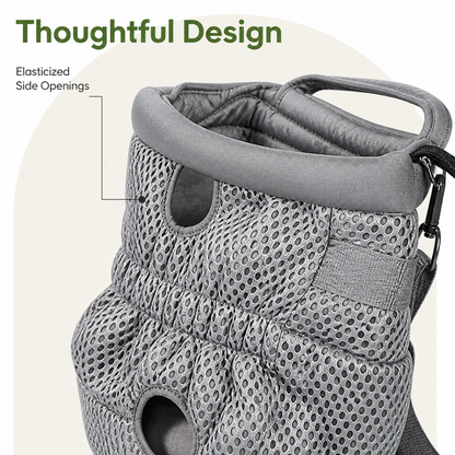 Ortekor Ergonomic Padded-Strap & Safety-Rope Dog Carrier Backpack