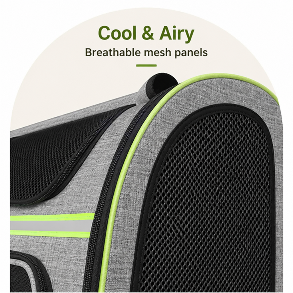Ortekor Expandable Breathable Mesh Cat Carrier Backpack (Integrated Shade Cover)