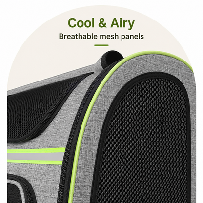 Ortekor Expandable Breathable Mesh Cat Carrier Backpack (Integrated Shade Cover)