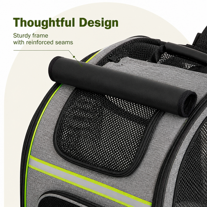 Ortekor Expandable Breathable Mesh Cat Carrier Backpack (Integrated Shade Cover)