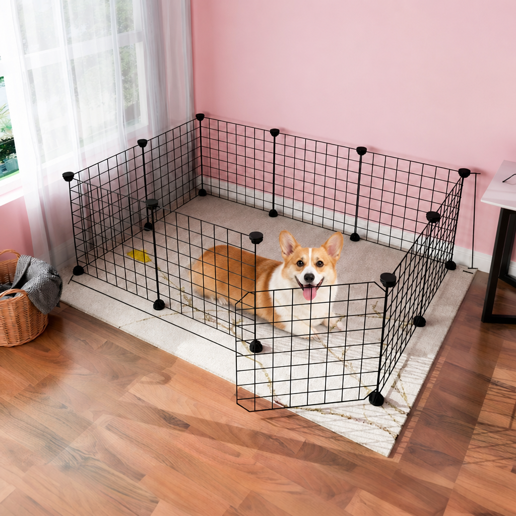 Ortekor Expandable & Modular Wire Mesh Dog Playpen