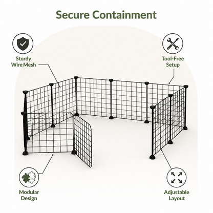 Ortekor Expandable & Modular Wire Mesh Dog Playpen