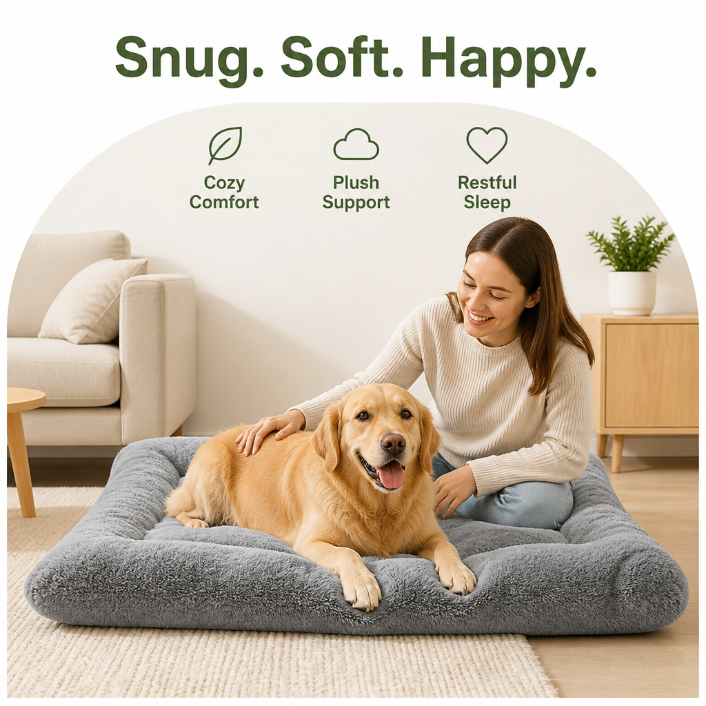 Ortekor Extra Large Thickened Plush Dog Bed