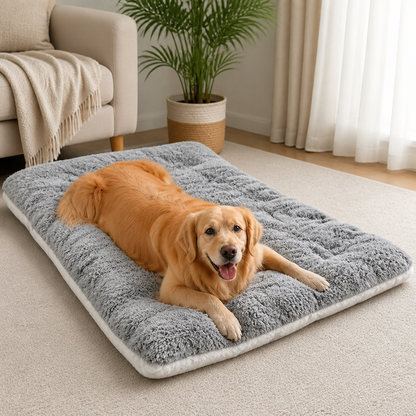 Ortekor Extra-Large Thickened Plush Dog Bed (Removable Washable Cover)