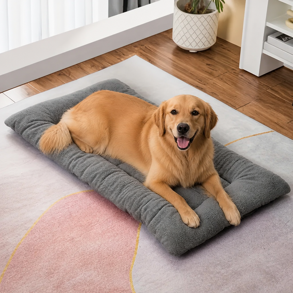 Ortekor Extra Large Thickened Plush Polyester Dog Bed