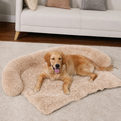 Ortekor Fluffy Plush Waterproof & Non-Slip Bolster Bed