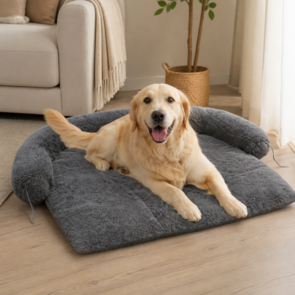 Ortekor Fluffy Plush Waterproof & Non-Slip Bolster Bed