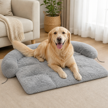 Ortekor Fluffy Plush Waterproof & Non-Slip Bolster Bed