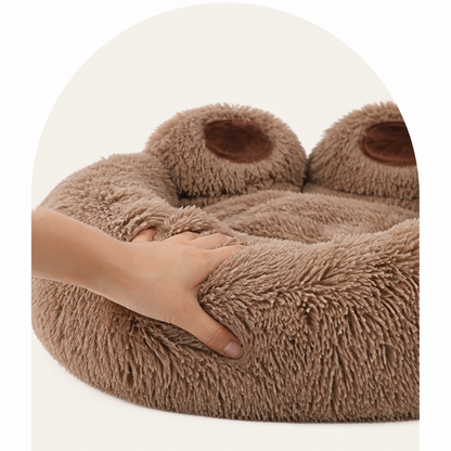 Ortekor Fluffy Winter Warm & Washable Donut Dog Bed (Removable Cover)