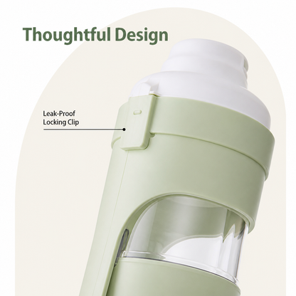 Ortekor Foldable 2-In-1 Travel Water Bottle (Integrated Bowl)