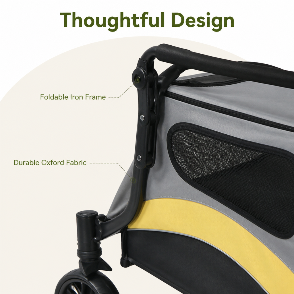 Ortekor Foldable 4-Wheel Breathable Mesh Travel Stroller