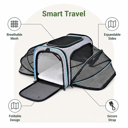 Ortekor Foldable & Breathable Mesh Pet Carrier