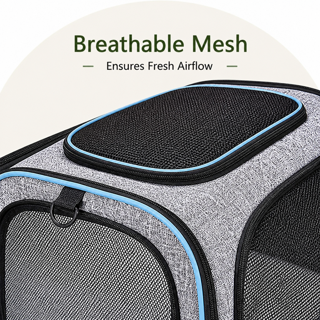 Ortekor Foldable & Breathable Mesh Pet Carrier
