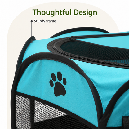 Ortekor Foldable Breathable Mesh Pet Play Pen (Detachable Zip Top & Bottom)