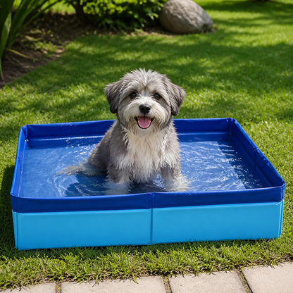 Ortekor Foldable Pet Paddling Pool (Anti-Slip PVC Base)