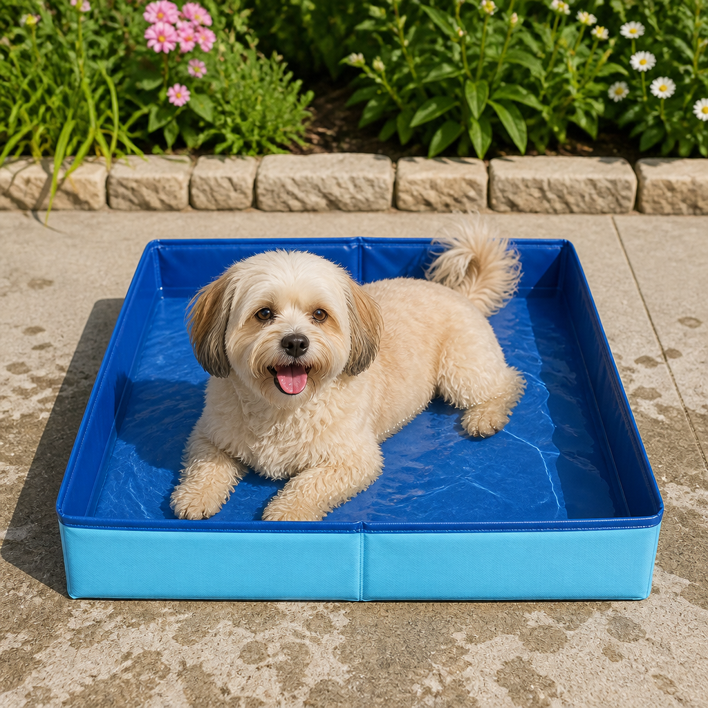 Ortekor Foldable Pet Paddling Pool (Anti-Slip PVC Base)