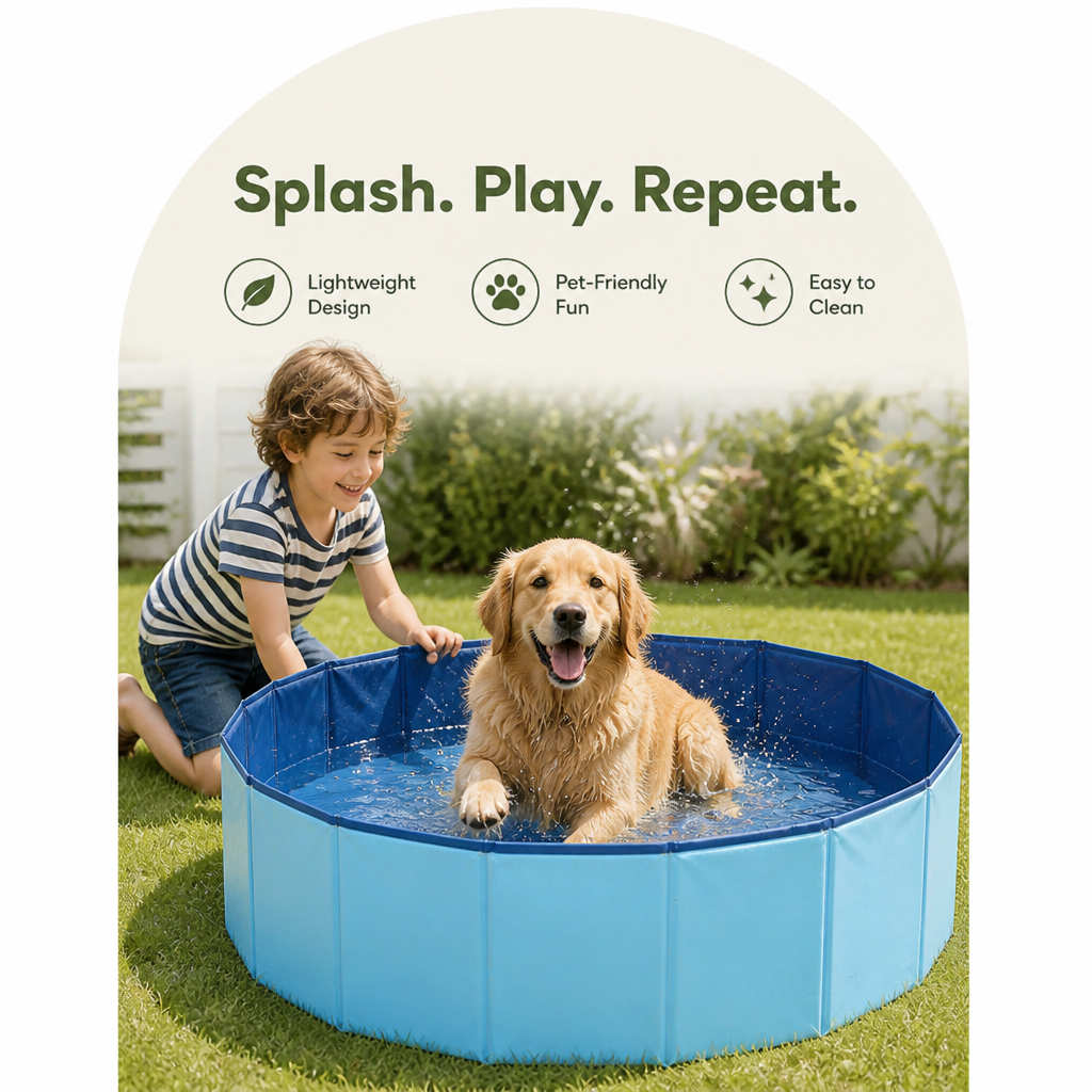 Ortekor Foldable & Portable Pet Bathtub (For Small-to-Medium Pets)