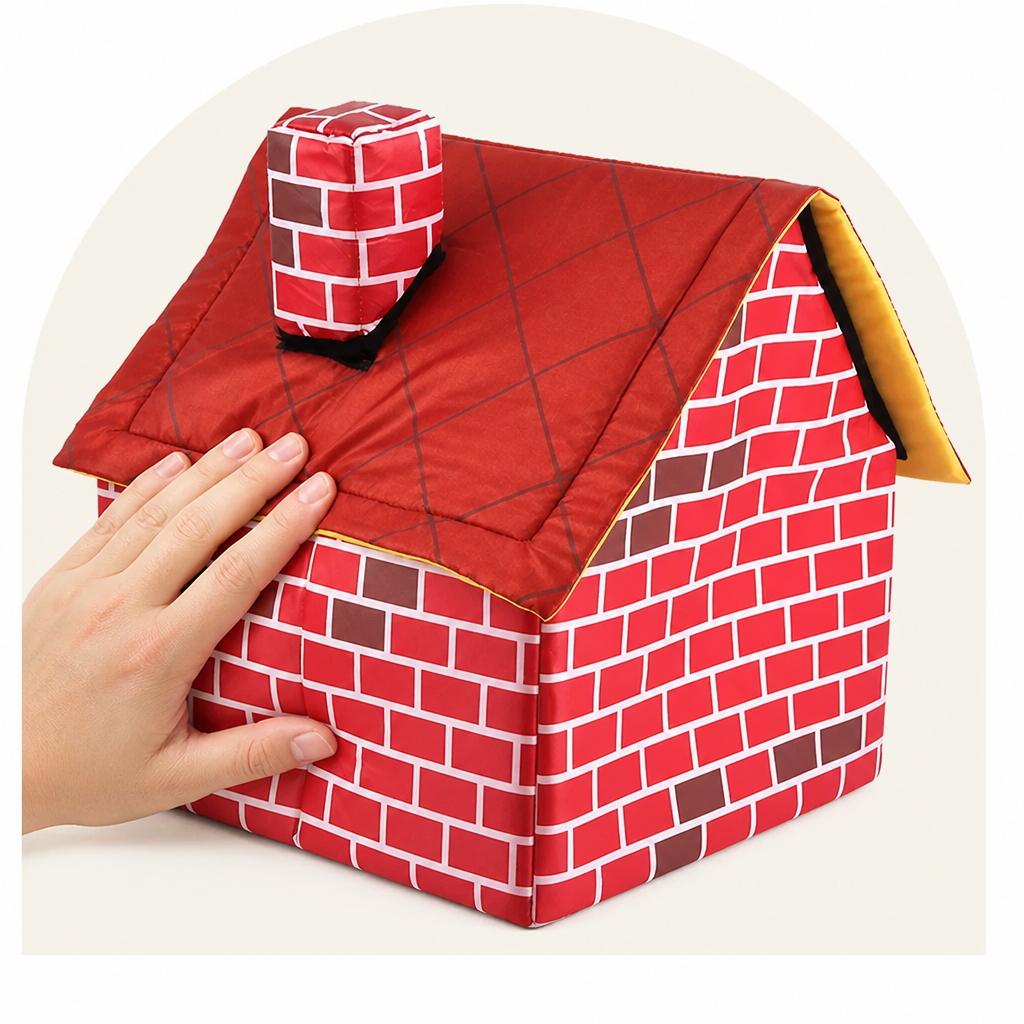 Ortekor Foldable Warm Plush Pet House