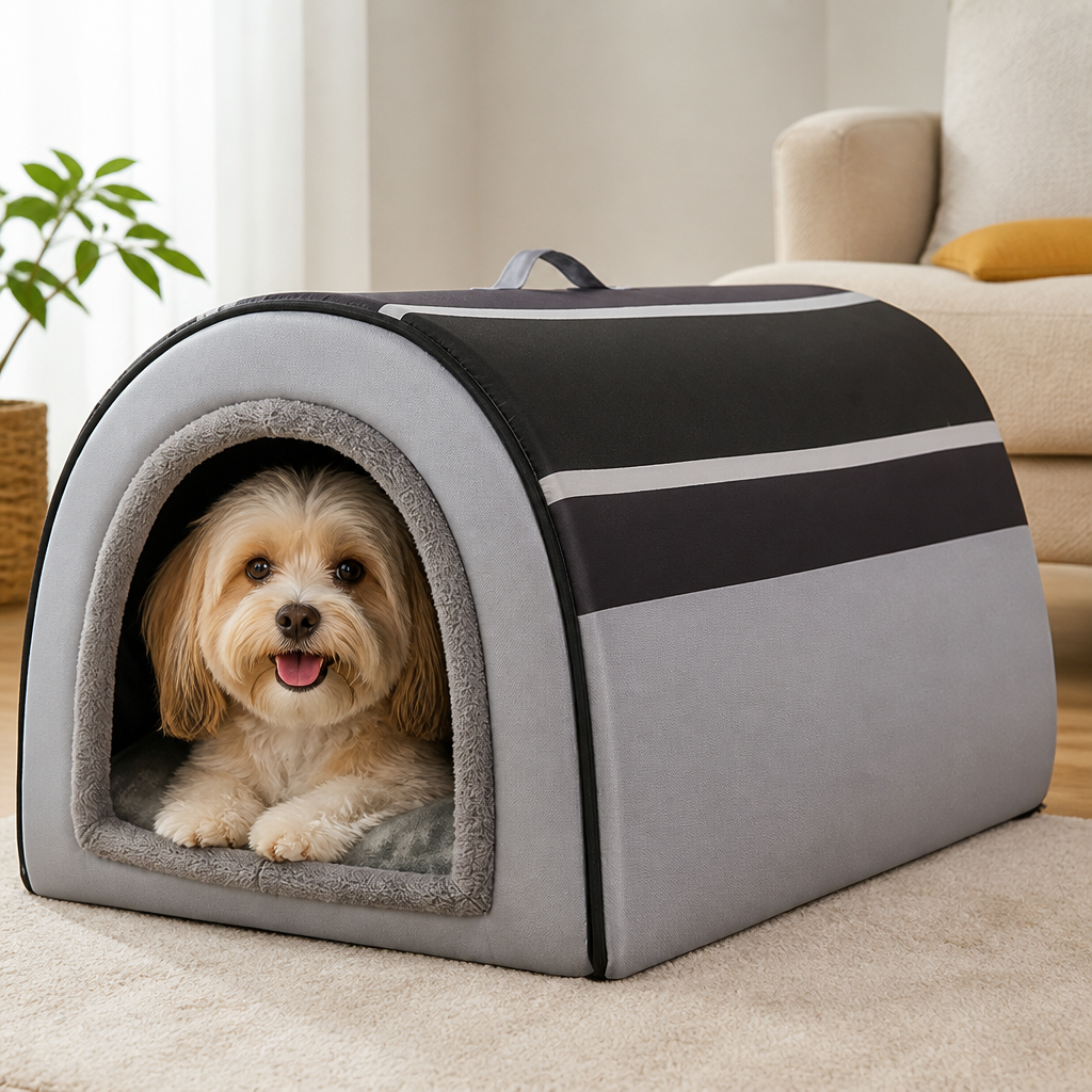 Ortekor Foldable & Washable Enclosed Dog Bed (Removable Nest)