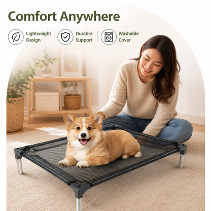 Ortekor Foldable & Washable Pet Bed (Removable Cover)