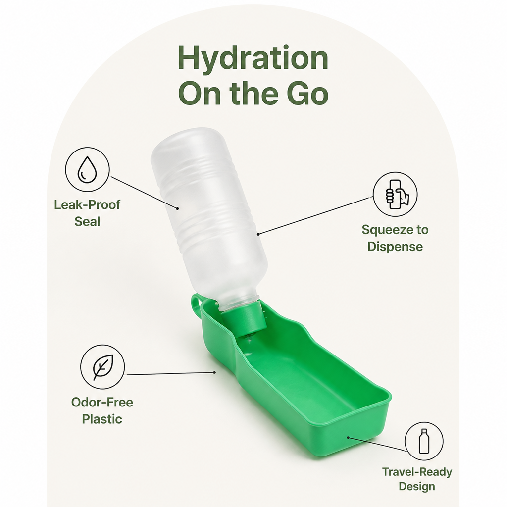 Ortekor Food-Grade One-Hand Dog Water Bottle