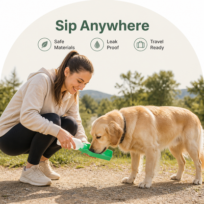 Ortekor Food-Grade One-Hand Dog Water Bottle