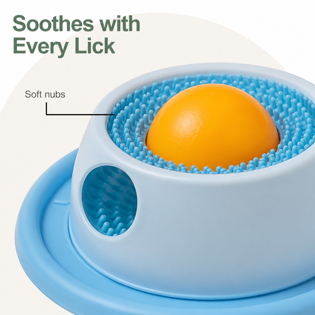Ortekor Food-Grade Silicone Slow-Feed Lick Mat (Non-Slip Base)