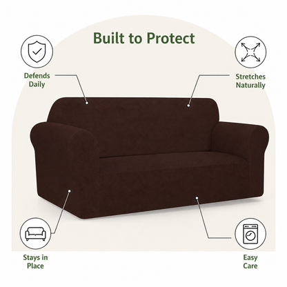 Ortekor Four-Way Stretch & Non-Slip Sofa Cover (T-Shaped)