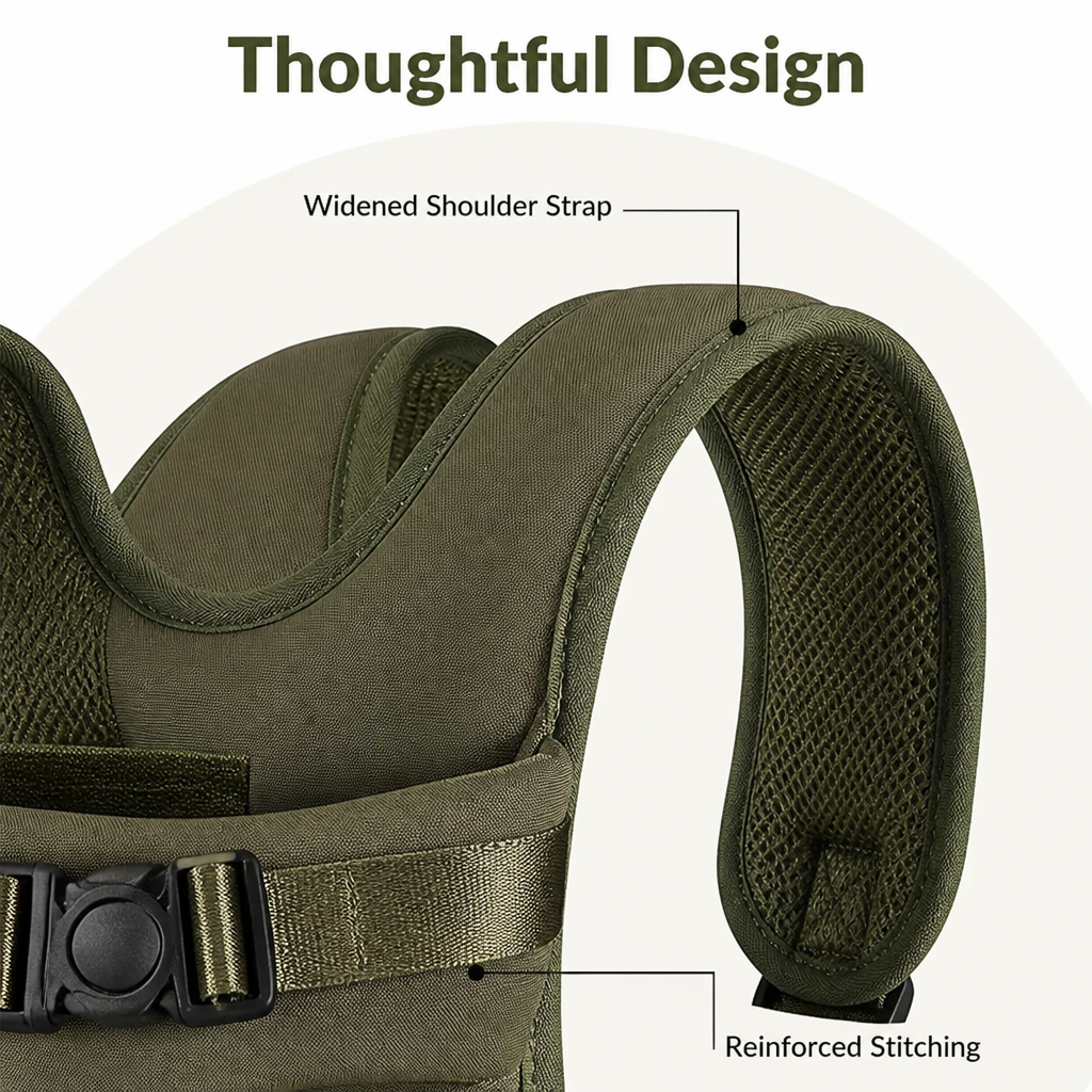 Ortekor Hands-Free Adjustable & Breathable Front Carrier Backpack