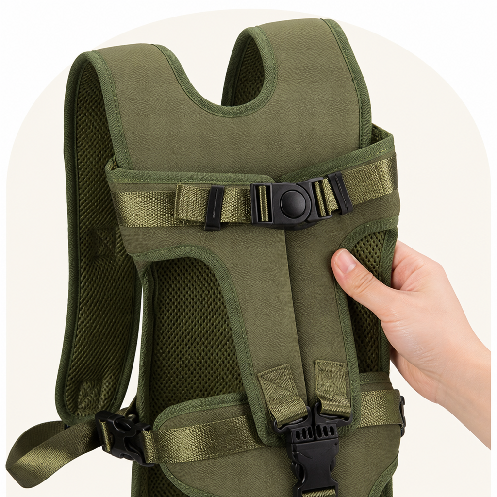 Ortekor Hands-Free Adjustable & Breathable Front Carrier Backpack