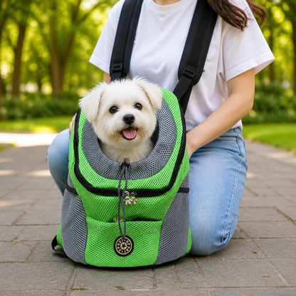 Ortekor Hands-Free & Safety Lock Oxford Mesh Dog Carrier Backpack (Machine-Washable)