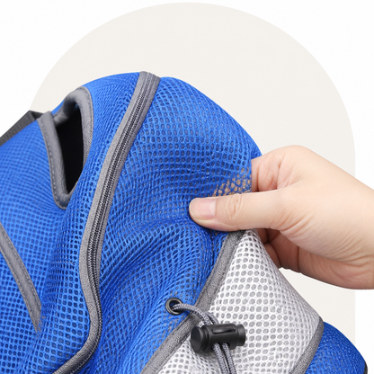 Ortekor Hands-Free & Safety Lock Oxford Mesh Dog Carrier Backpack (Machine-Washable)