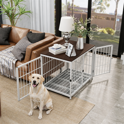 Cage pour chien robuste à 3 portes Ortekor (plateau coulissant amovible)