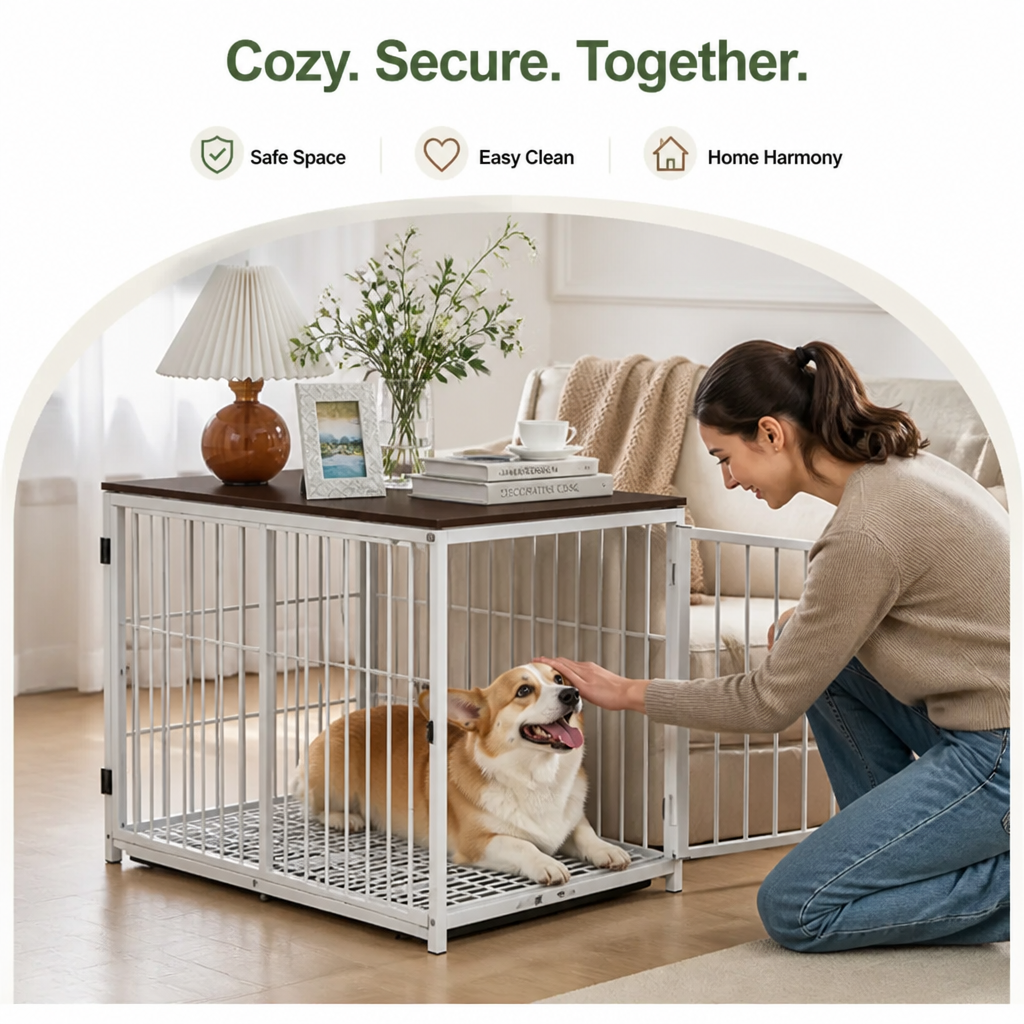 Cage pour chien robuste à 3 portes Ortekor (plateau coulissant amovible)