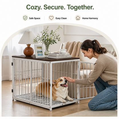 Cage pour chien robuste à 3 portes Ortekor (plateau coulissant amovible)
