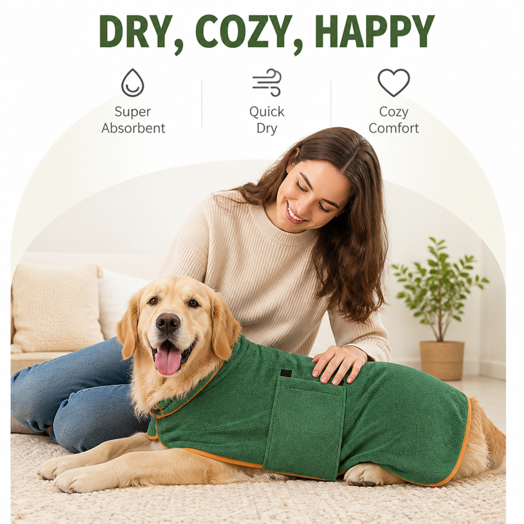Ortekor Highly Absorbent & Quick-Dry Pet Bathrobe