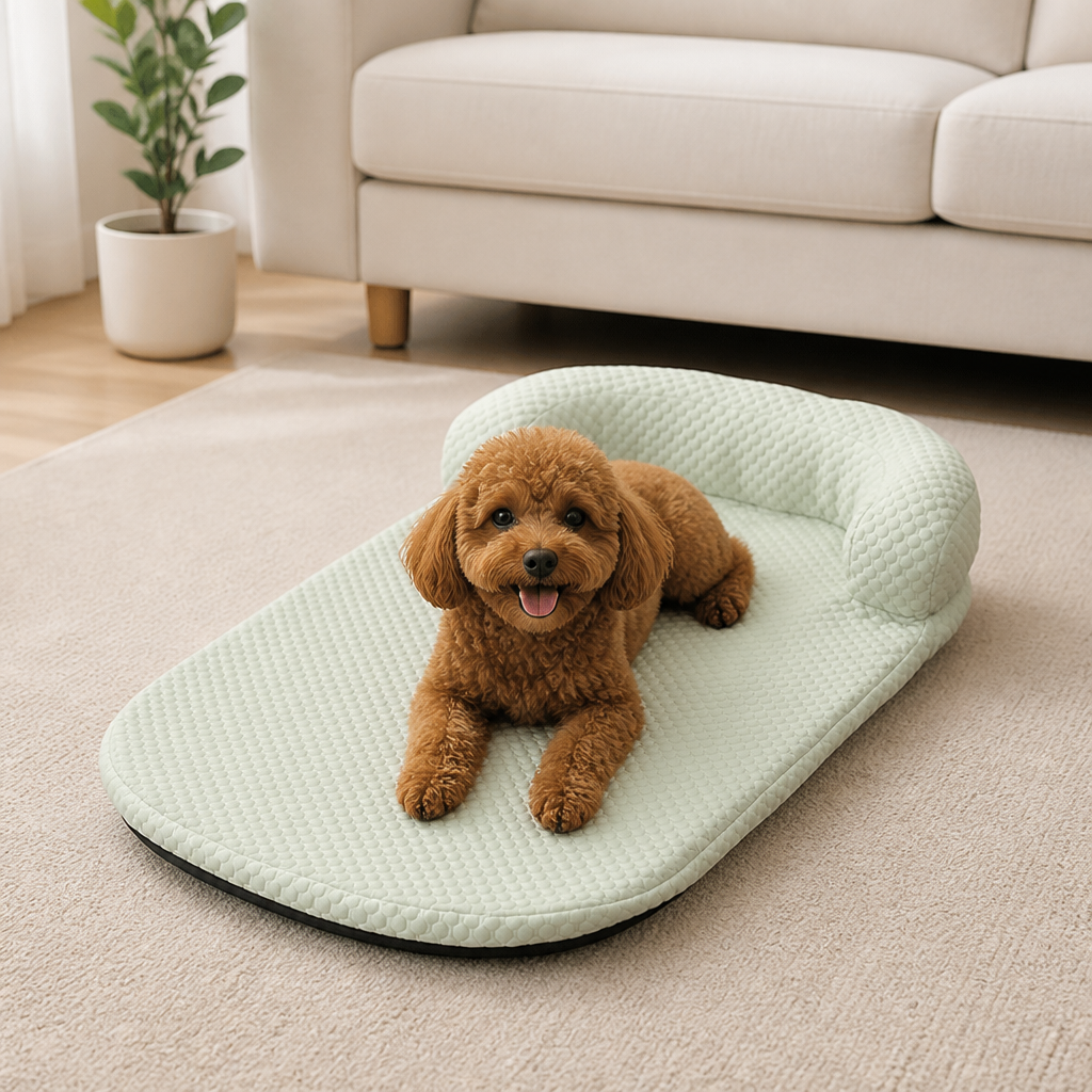 Ortekor Ice Silk Cooling 3D Egg Foam Dog Bed