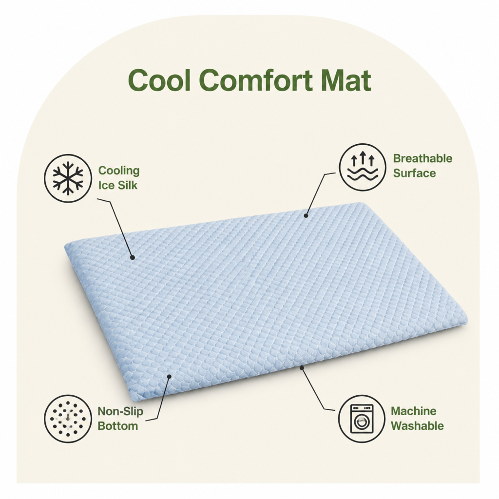 Ortekor Ice Silk Cooling & Non-Slip Pet Mat